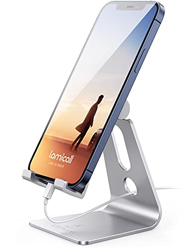 スマホたて  スマホ立て Amazon.co.jp: Lomicall スマホ スタンド アルミ 角度調整
